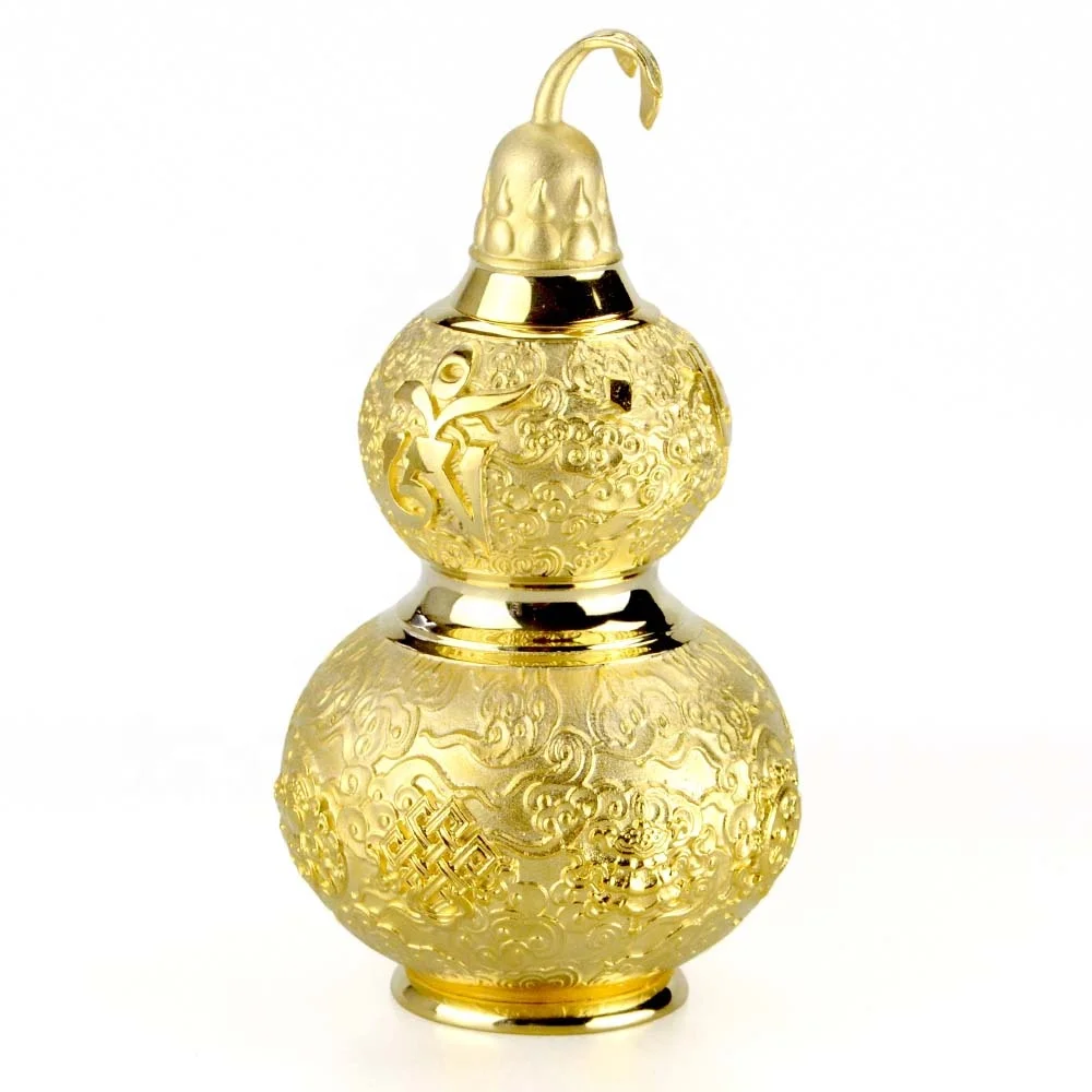 
Zhongshan Wholesale Custom Copper & Brass Religious Crafts Feng Shui Gold Gourd Buddhist Gifts Crafts 