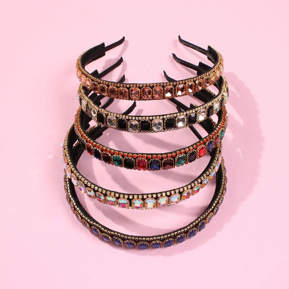 

Fashionable Nurse Rhinestone Headbands For Girls Crystal Diamond Jewelry Luxury 2021 Korean Designer Hair Accessories