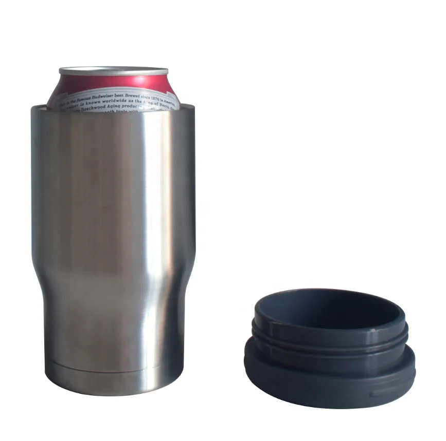 

Double Wall Insulated Bottle Cooler Stainless Steel 12oz Slim Can Cooler
