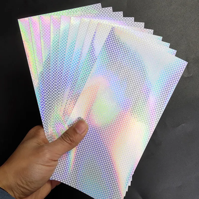 

wholesale 3D Fish Scales Light Sticker Flash Fishing Lure Metal Hard Bait Stickers DIY Art Craft transparent, As shown
