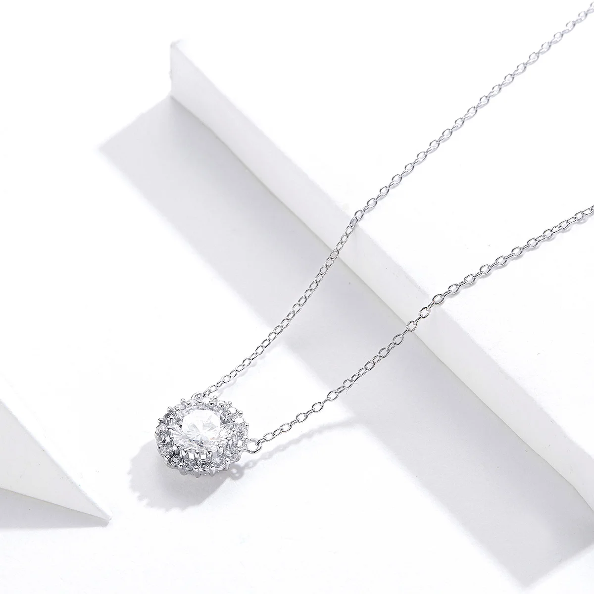 

Customise Genuine Jewelry 925 Silver Reminiscences Clear Cubic Zirconia Necklace
