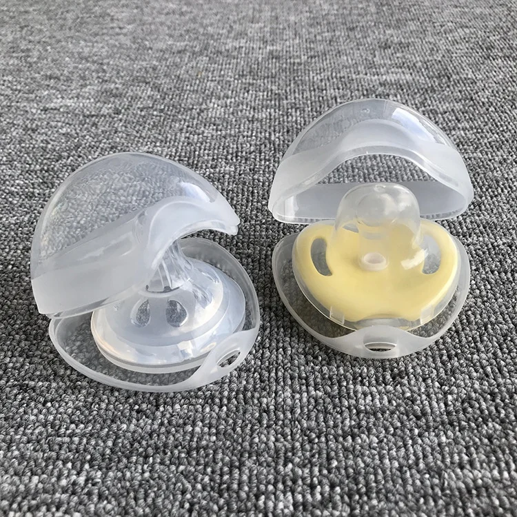 

transparent PP box baby soother pacifier case nipple plastic storage box