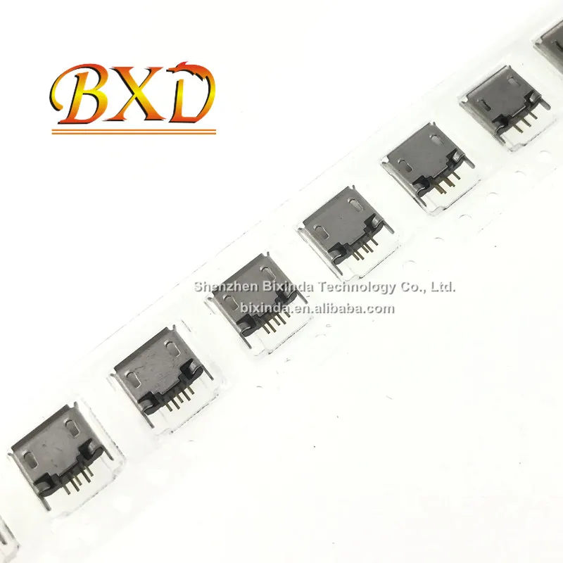 100 Pz Verticale MICRO Mini USB 5pin Sede Femmina 180 Gradi Jack 5P Connettore USB Plug-in Diretto - Foto 4