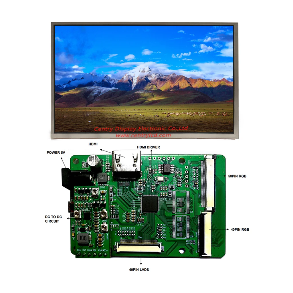Work For Lvds/rgb Interface 10.1 Inch 1280x800 Lcd Screen Tmds