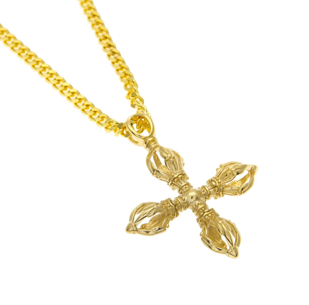 

Hip hop rap cross vajra pestle pendant Unisex personality fashion pendant wholesale