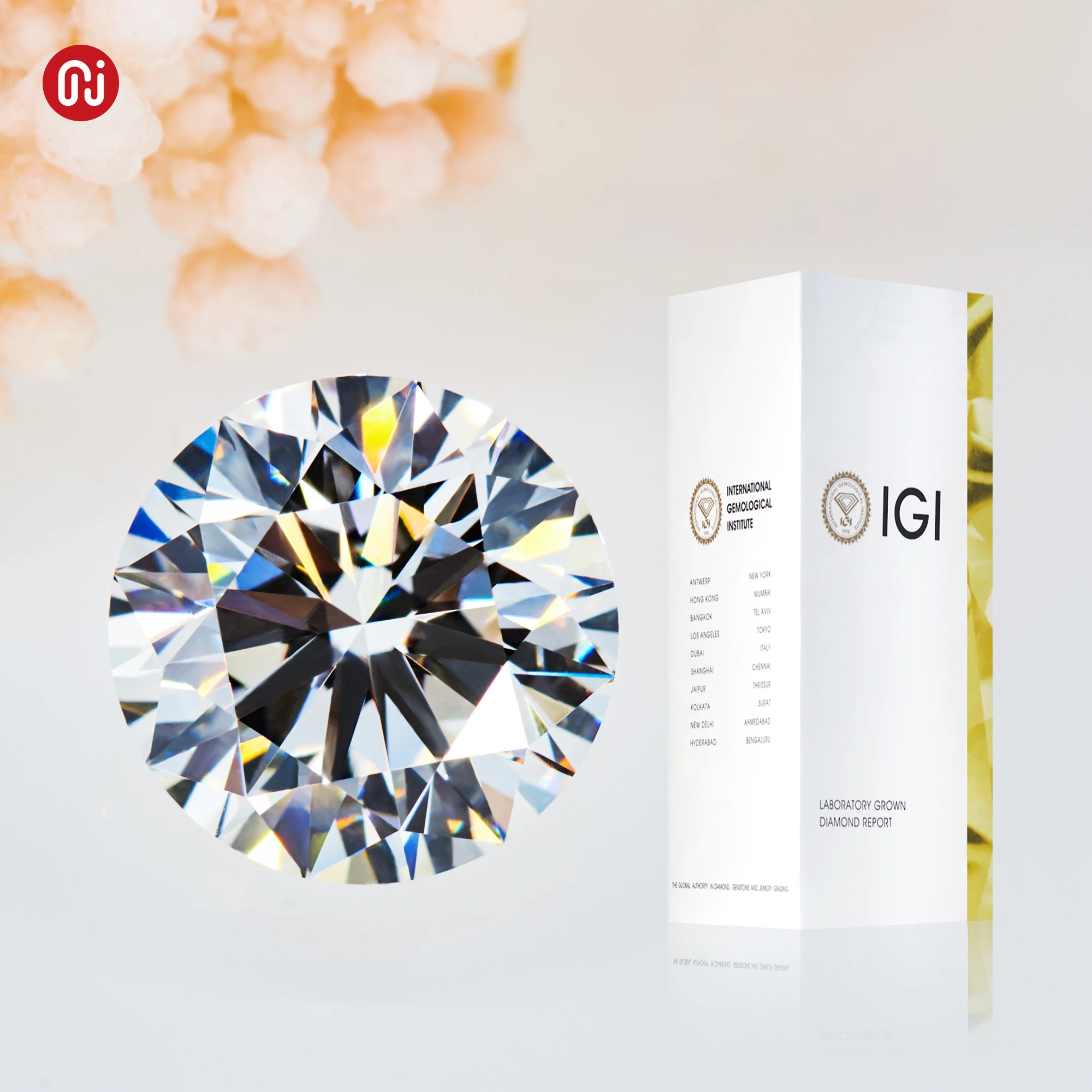 

GIGAJEWE white D-H color round and fancy cut CVD lab grown diamond synthetic diamonds with IGI certificate