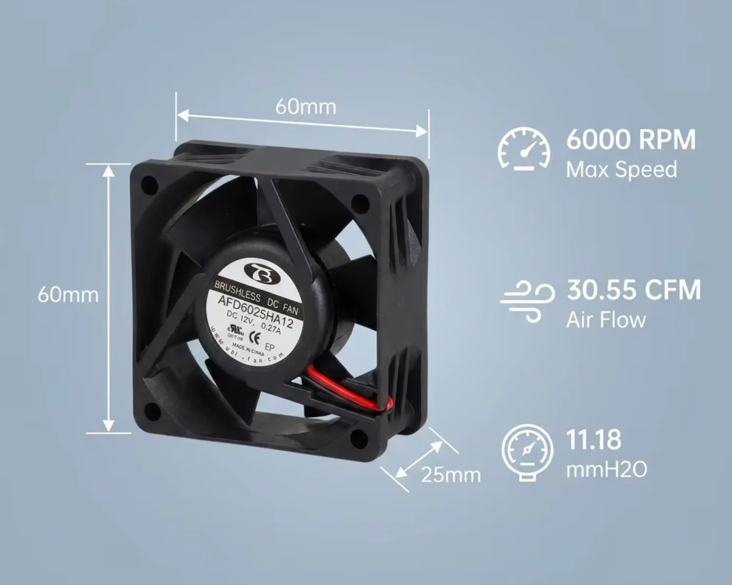 Cooling Fan, 6025, 12V, 24V, 48V - detail 4