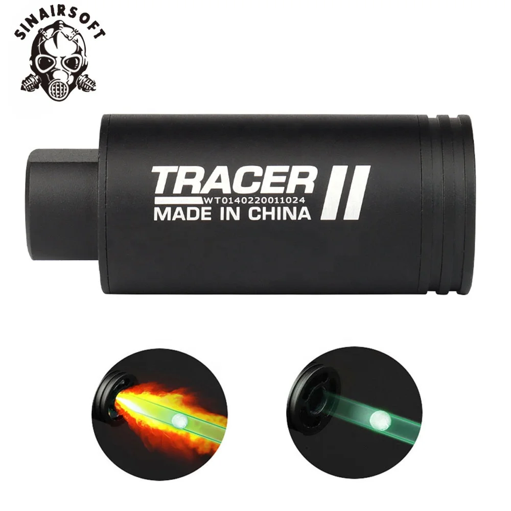 

Airsoft Tracer Lighter S 14mm/10mm Spitfire effect with Fluorescence Tracer Unit for Paintball Shooting Rifle Pistol Auto Tracer, Bk