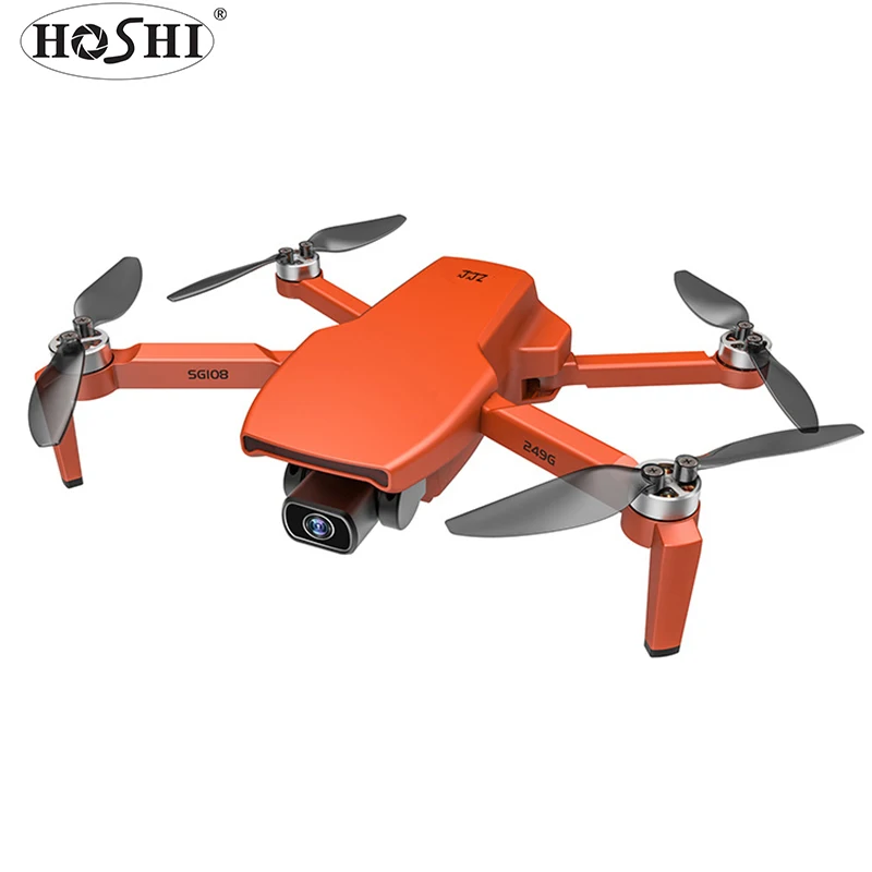 

2020 HOSHI SG108 Drone 4k Camera HD 5G WiFi GPS Dron Brushless Motor FPV Quadcopter Flight for 25 min RC Distance 1km Quadcopter, Black/orange