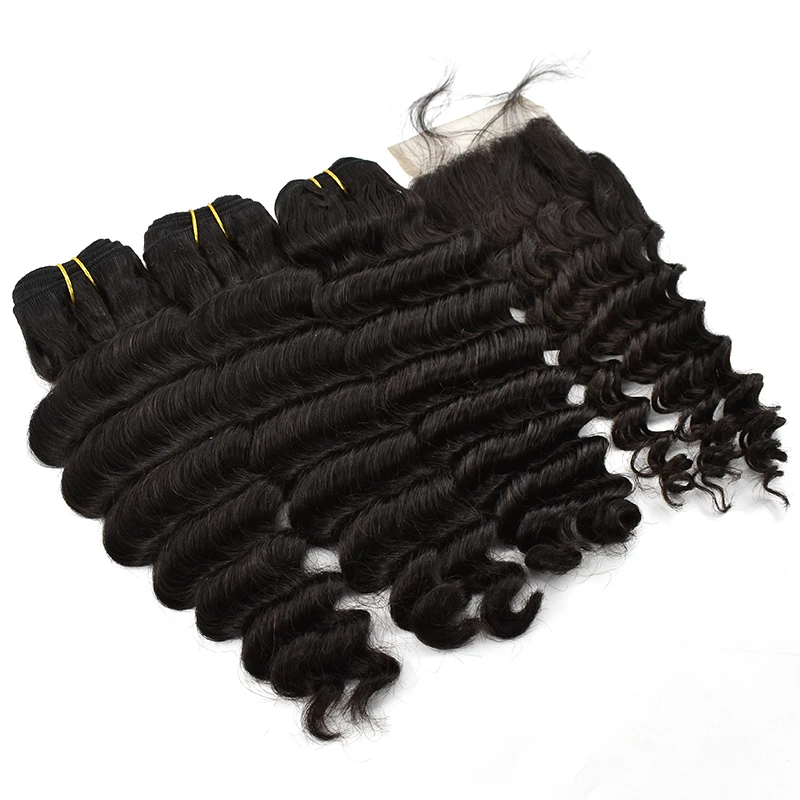 

100% Brazilian Human deep wave Cuticle Unprocessed Remy