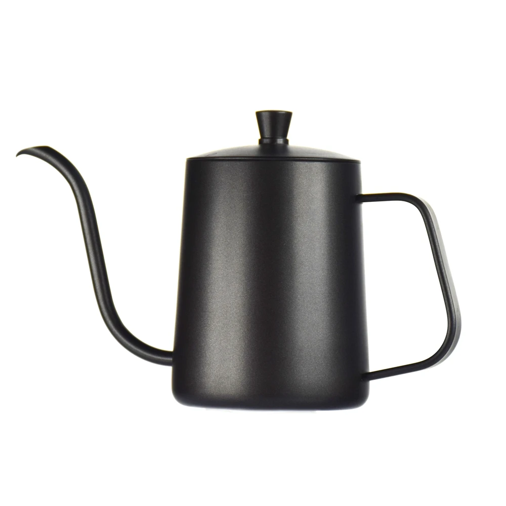 

Q v60 Coffee Tea Pot N Stainless Steel Goose neck Swan Neck Thin Mouth Coffee Maker, Black /silvery