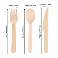 

Wholesale biodegradable Wooden Cutlery Sets Disposable 50 Spoon 100 Fork 50 Knife sets