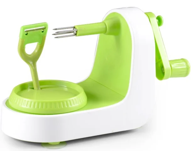 

Apple peeler, multi-function fruit peeler peeling machine fast manual setting with 8 blade slicer apple pear peeler, Green