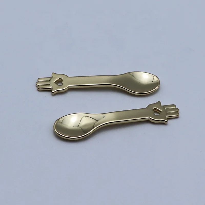 
Creative styles 60mm metal luxury silver/rose gold cosmetic cream spoon 