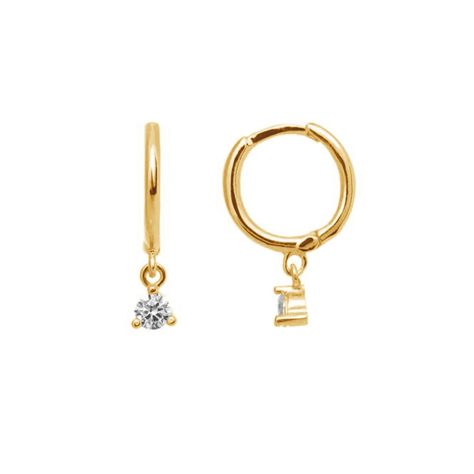 

14k gold plated jewelry manufacturers hot sale hoop earrings 925 sterling silver trendy swan drop earrings
