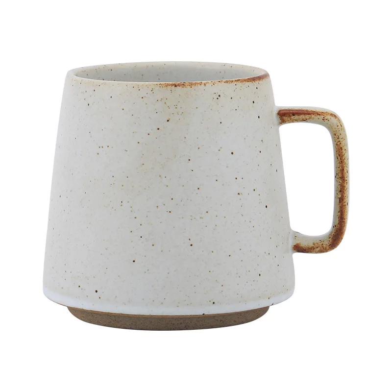 

Japanese style handmade ceramic kiln change coffee mug 375ML Coarse pottery, As pictures
