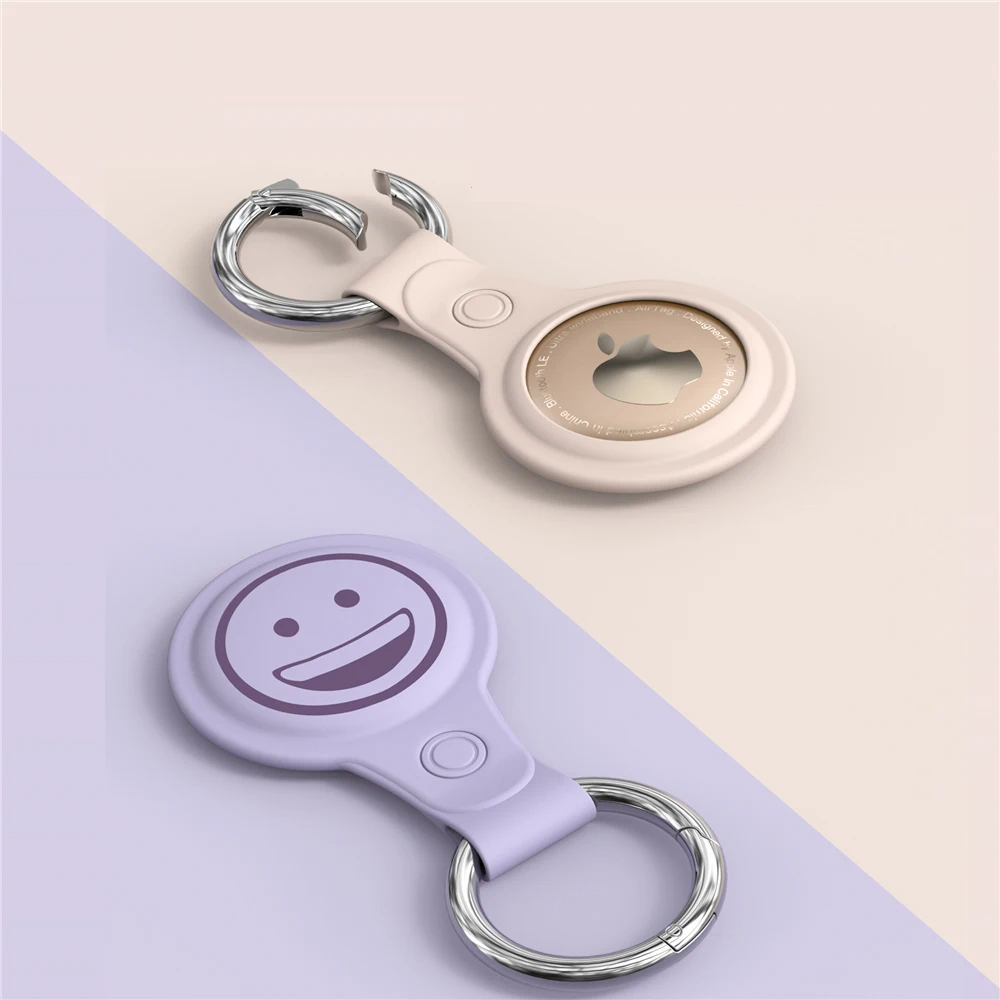 

Anti-fall Smiley Airtag Case for Airtag for Air Tag Silicone TPU case Amazon droshpping hot selling airtag accessories