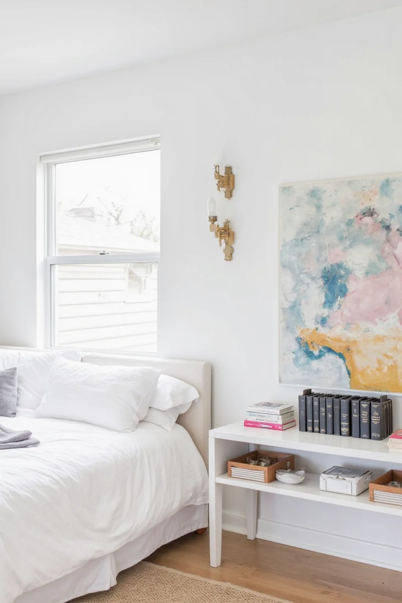 Sconces on either side of a bunk bed
