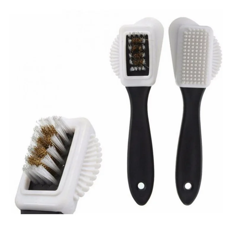 

S-shaped suede cleaning brush Three-sided suede nubuck leather snow boots cleaning Copper wire shoe brush