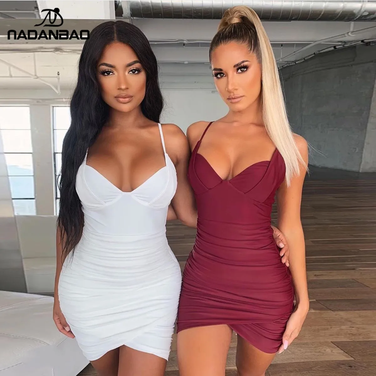 

NADANBAO Brand 2020 new arrivals latest design night club dress summer halter neck bodycon dress