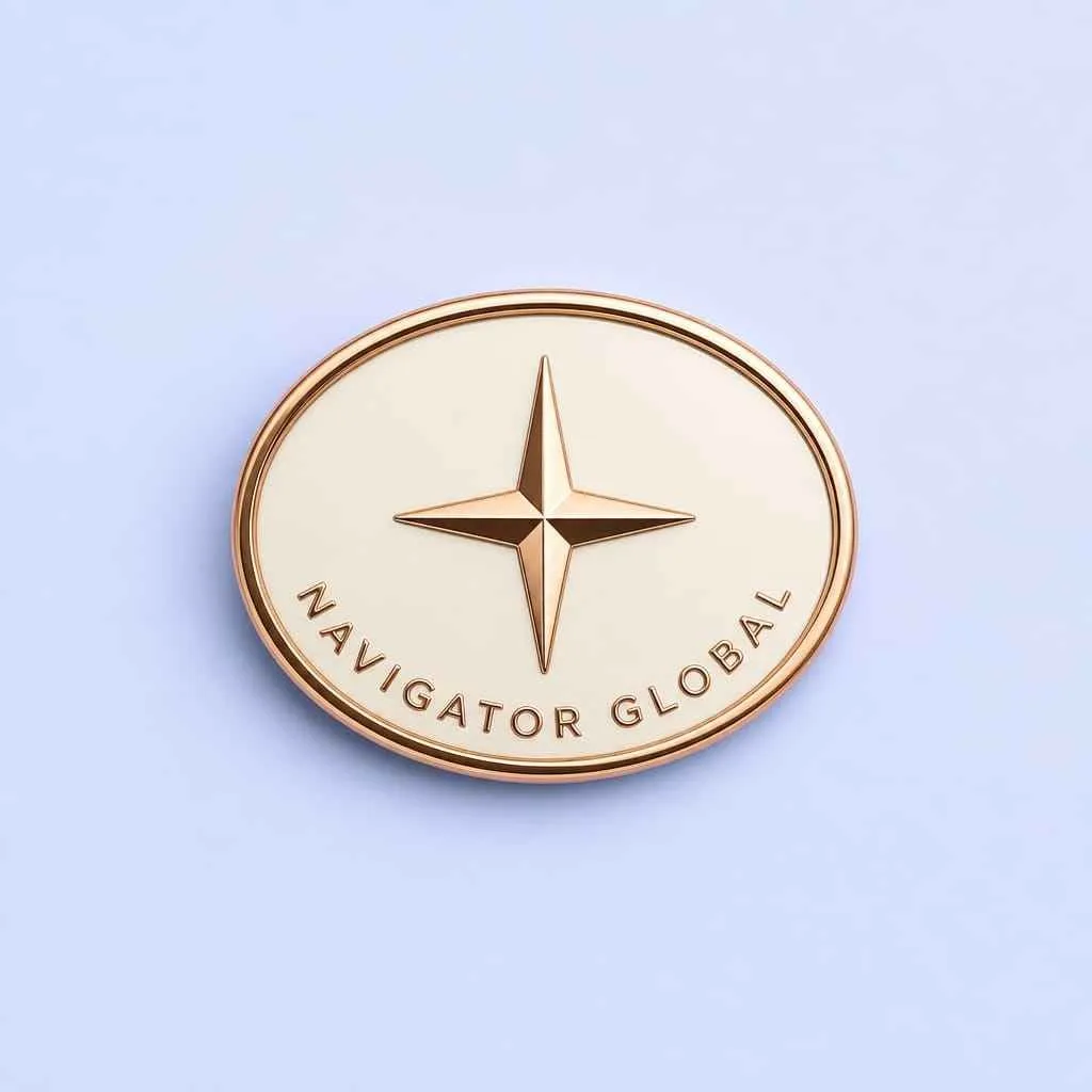 Ivory Rose Gold Oval Pin