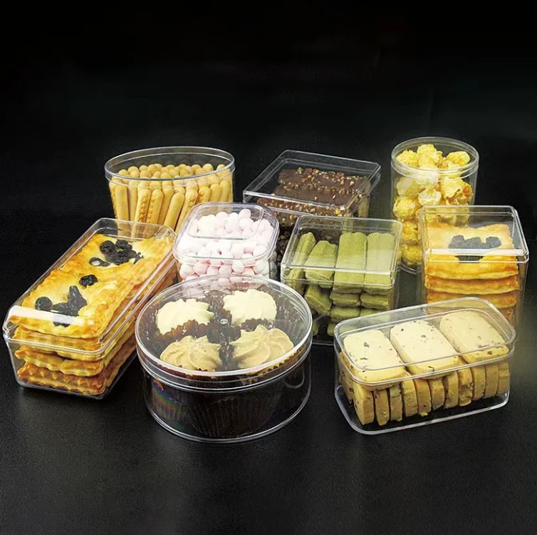 

Plastic Boxes Acrylic Transparent Biscuit Durable Using Clear Rectangle Pastry Plastic Tiramisu Dessert Cake Box