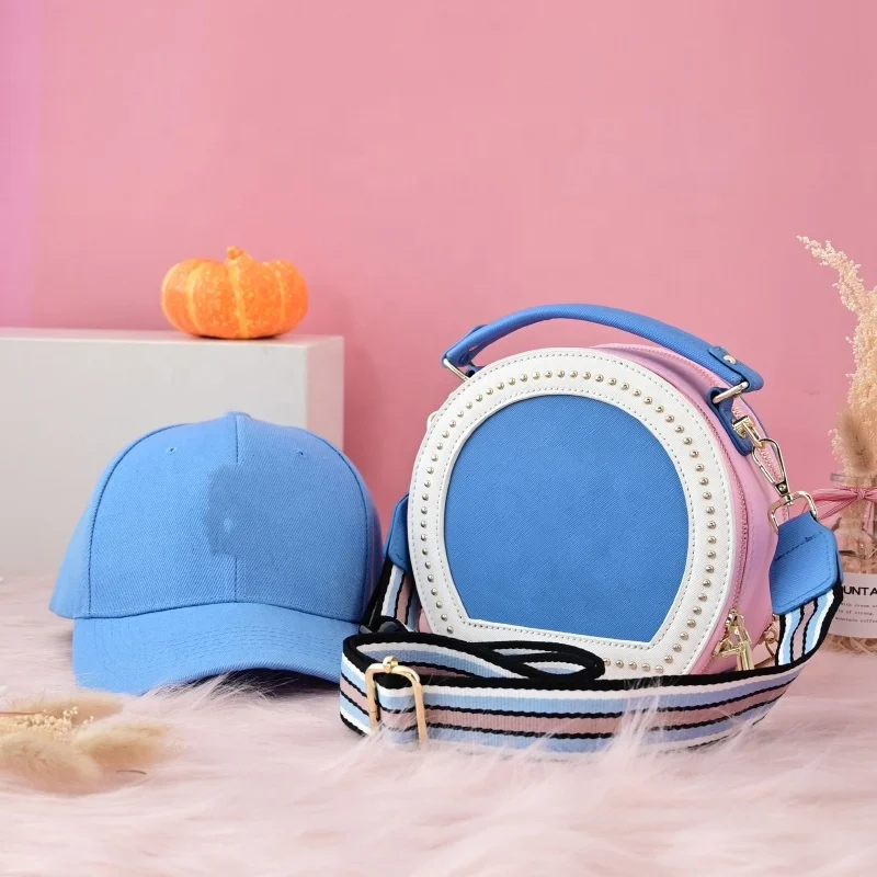 

2021 hot sell women hand bags handbag luxury designer handbags famous brands purse and hat set, Customizable