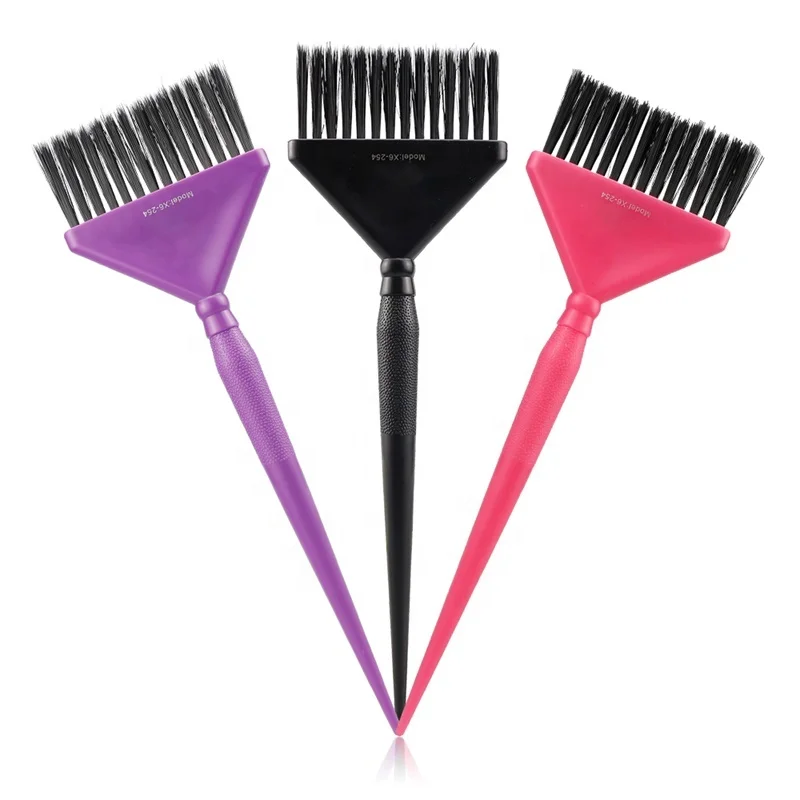 

Professional Wholesale Hair Coloring Dyeing Kit Dye Brush Colorful Hair Tint Brush for Salon, Black,purple,pink