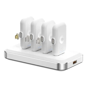 4 1 Magnetic Power Bank Wireless Charging LED