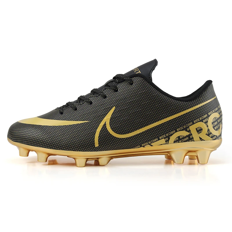 

Professional sports shoes men outdoor training grass assassin CR7 soccer shoes, Gold