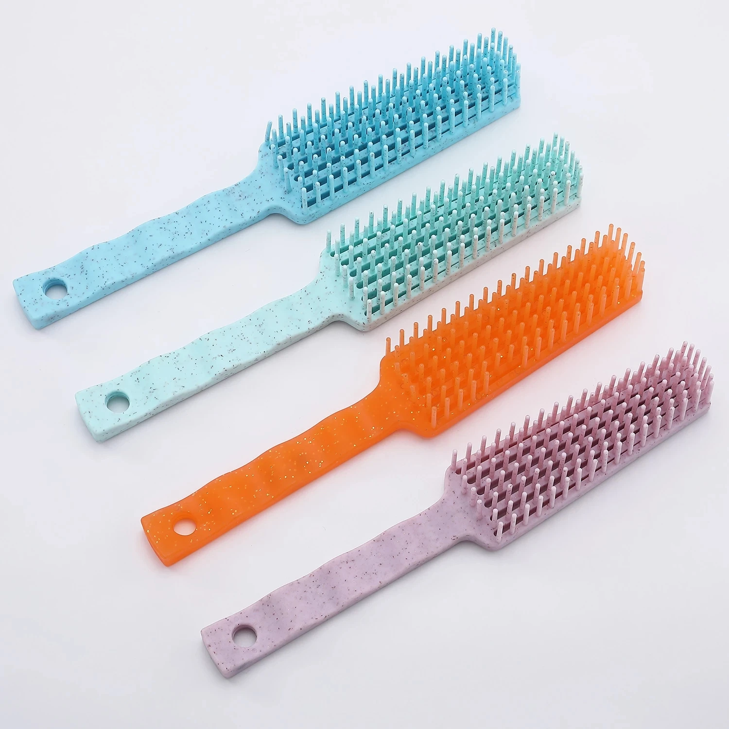 

YDM Detangling Brush Scalp Massage Comb Wheat Straw Ribs Comb Smoothing Hair Brush for Home Straight Hair Styling Tools, Blue, green, orange, purple