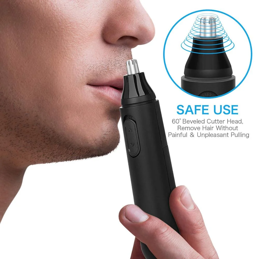 
Factory Painless Waterproof Stainless Steel Head Men Ear Nose Hair Trimmer Clipper 