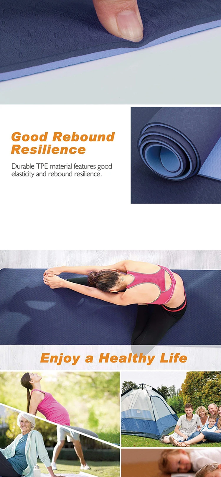 Customize Logo Home Fitness Exercise Workout Yoga Mat,Eco Friendly