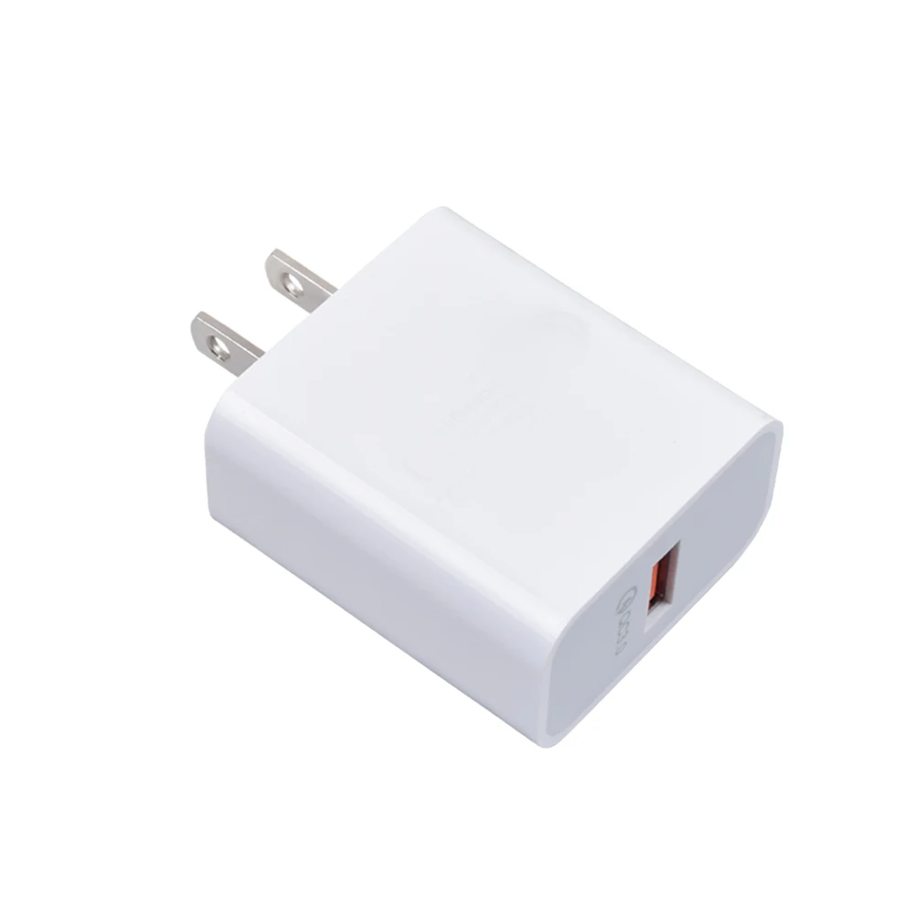 

usb wall charger USB QC3.0 Mobile phone 18 watt fast charger 18w chargers, Black