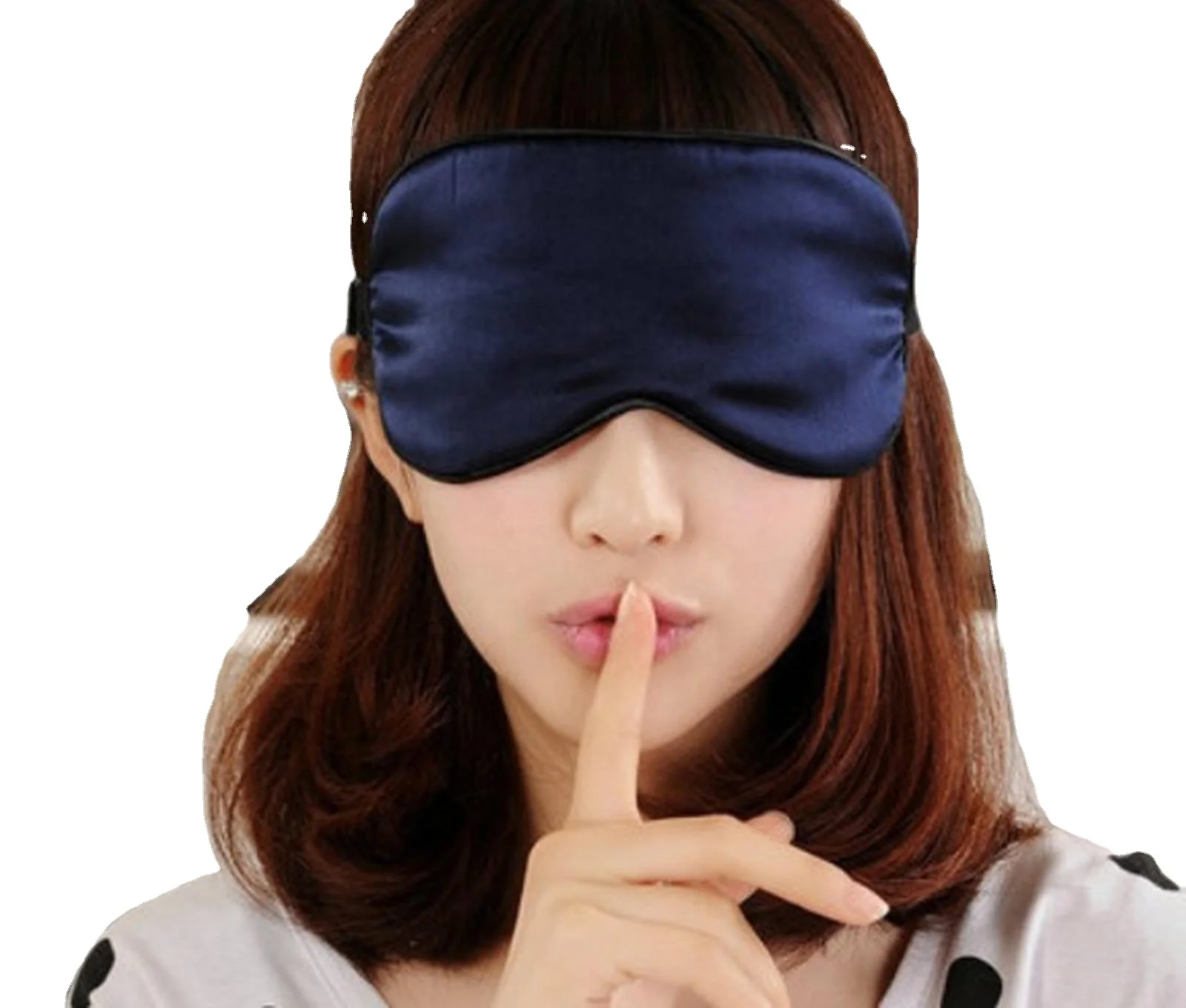 

Soft Silk Travel Sleep Eye Mask Cover with Adjustable Strap Blindfold Relax Comfortable Soft Sleep Shade, Customized color