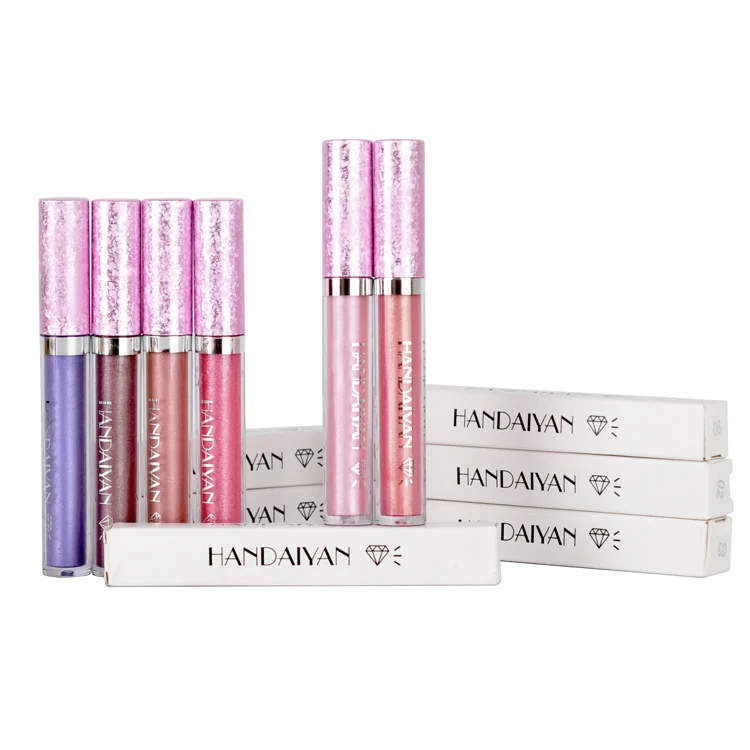 

Custom Made High Quality Private Label Cute Glitter Diamond Lip Gloss Tube