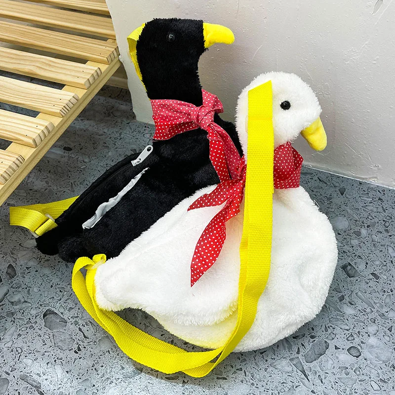 

Christmas gift Amazon new product cute little duck bag plush woman bag casual messenger bag for women