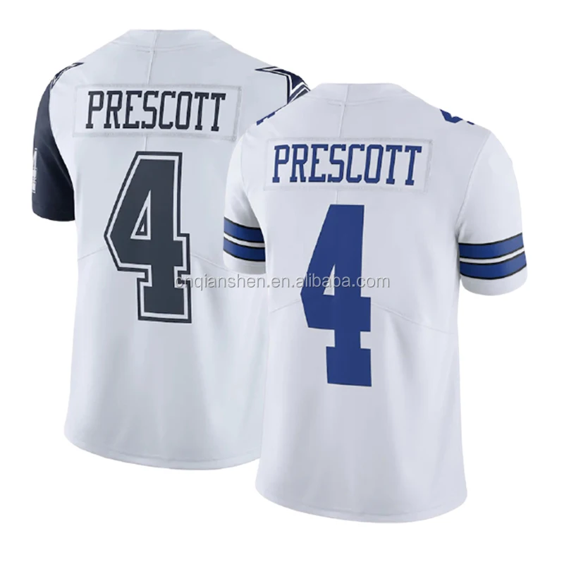 

Dak Prescott 4 American Football Club Uniform Jersey Top Quality Stitched Mens Sports Shirt Wear Cheap Dropship Wholesale