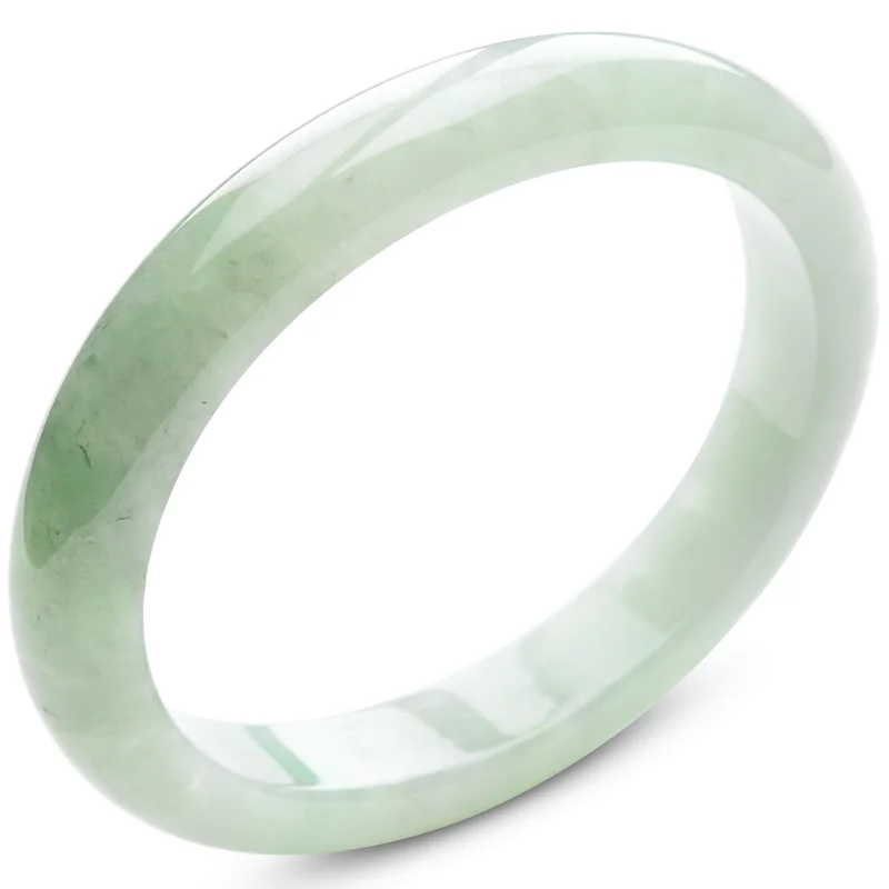 

free shipping natural emerald Gemstone Cuff jadeite jade Bangle and bracelet jewellery, White