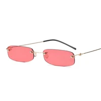 

Square Candy Color One Piece Lens Rimless Fashion Sunglasses Women