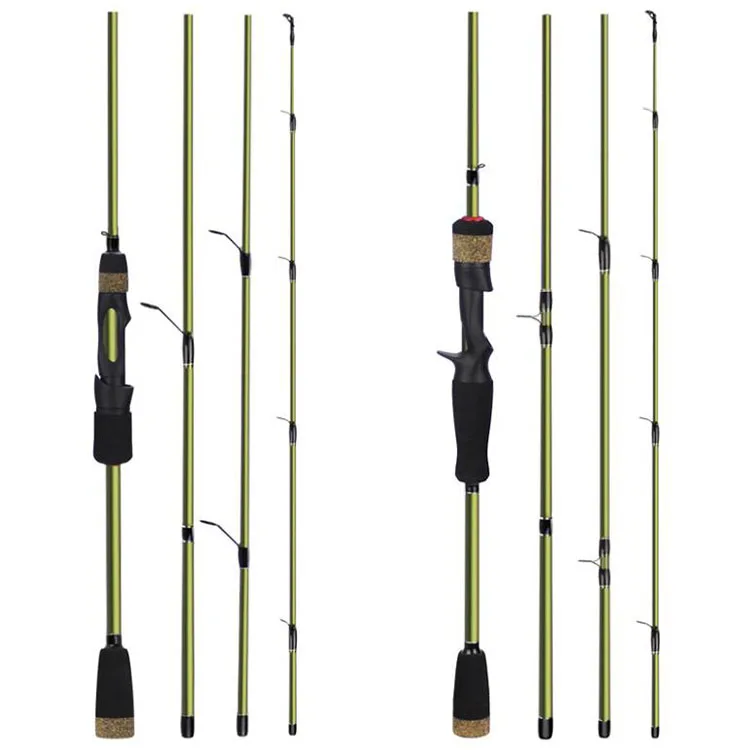 

short section carbon portable plug 4 section carbon fiber fishing boat rod