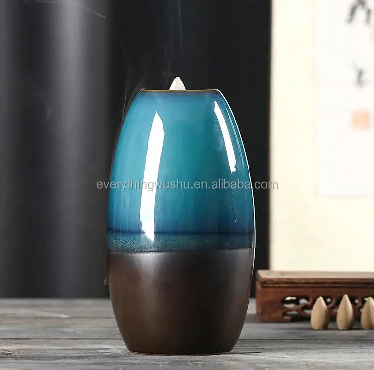 Worldwide Free Shipping Waterfall Incense Burner Ceramic Incense Holder,Option for Mixed Incense Cones