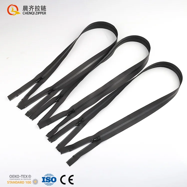 

CHENQI Brand #5 TPU PU PVC Zipper Roll With Reflective Type Two-way Separating waterproof zipper