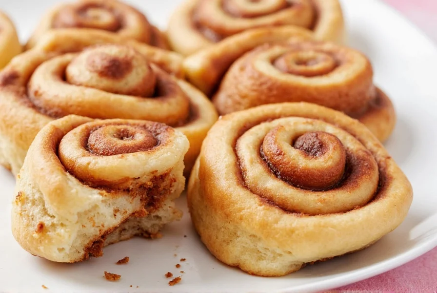 Perfectly baked mini cinnamon buns arranged in a muffin tin with golden brown tops and visible cinnamon swirls