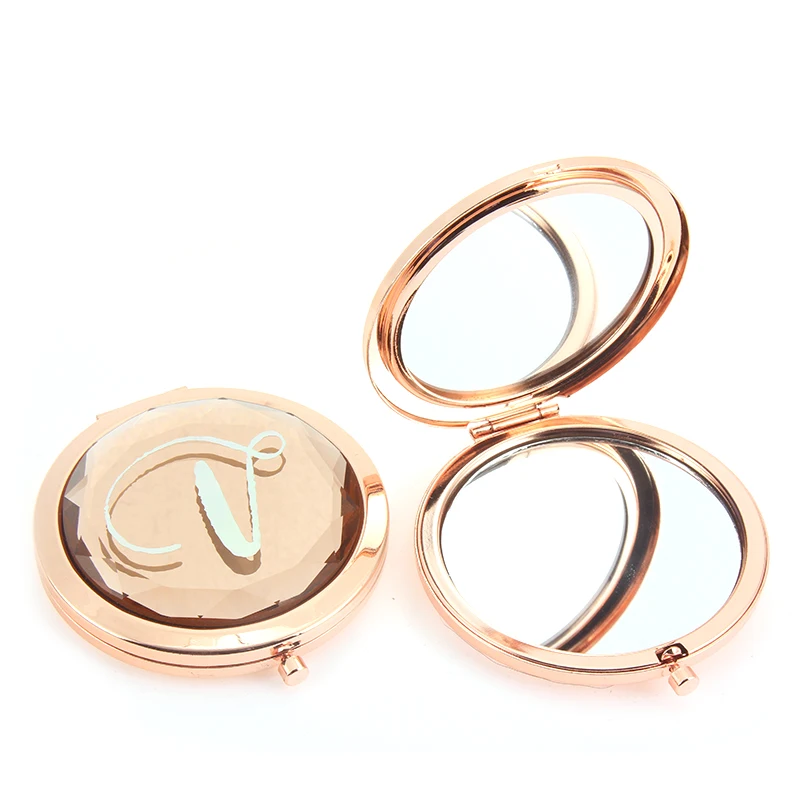 

rose gold color mirror pocket mini compact mirror portable makeup hand mirror, Gold ,silver ,chrome,nickel,rose gold,bronze or other color