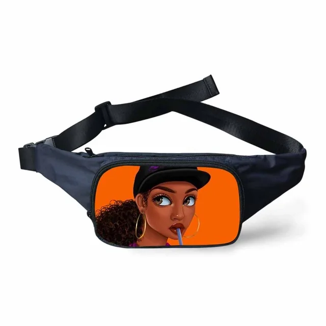 

Fanny Pack African Magic Black Art Girl Ladies Zipper Packs Females Belt Money Bags Women's Waist Bags, Customized