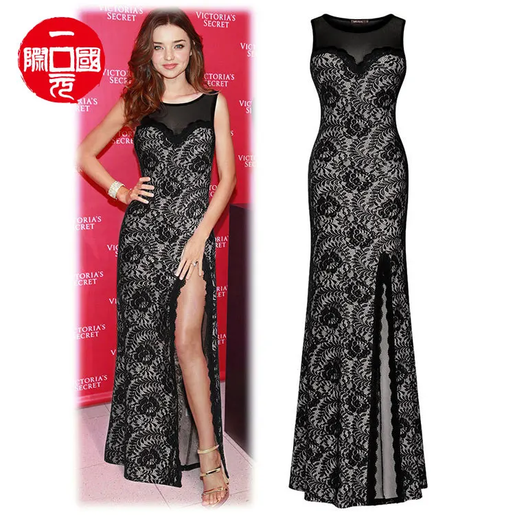 

2021 European and American women's lace evening dress bridesmaid dress