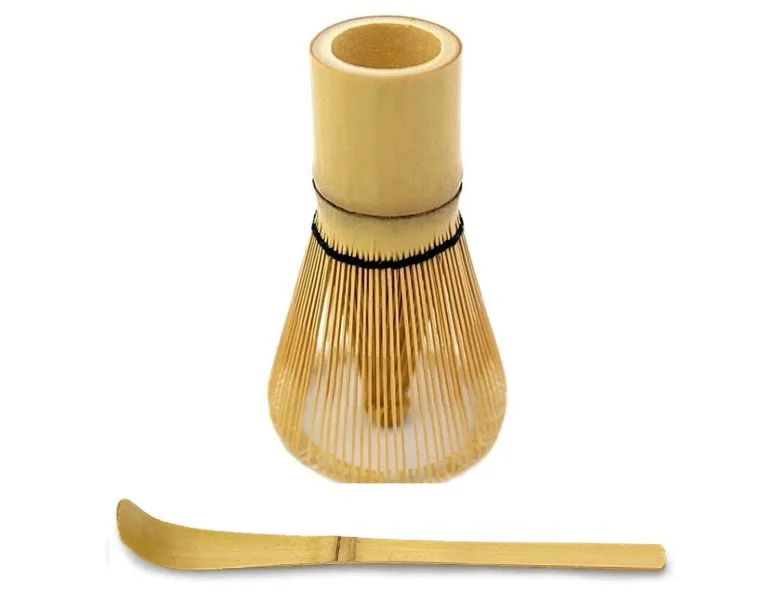 

Japanese Style Baibenli Stirrer 100 Prong Chinese Tea Handmade Mixing Bamboo Matcha Whisk Set With Scoop