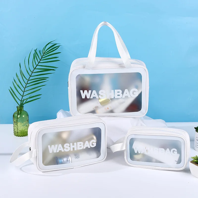 

Travel TPU Wholesale Waterproof Transparent Makeup Bag Custom Portable Women Cosmetic Bags For Ladies, White,pink,black,customize colors