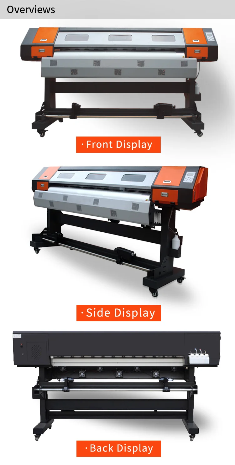 Wide Format Ecosolvent Printer For Canvas Vinyl And Car Sticker 1600mm Banner Printing Machine